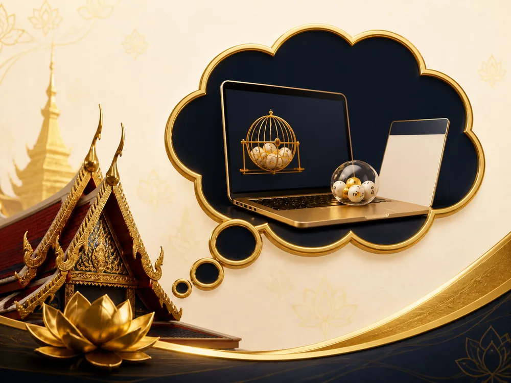 หญิงไทยกำลังคิดคำตอบสำหรับคำถามที่พบบ่อยเกี่ยวกับเว็บหวยออนไลน์ YADOM168