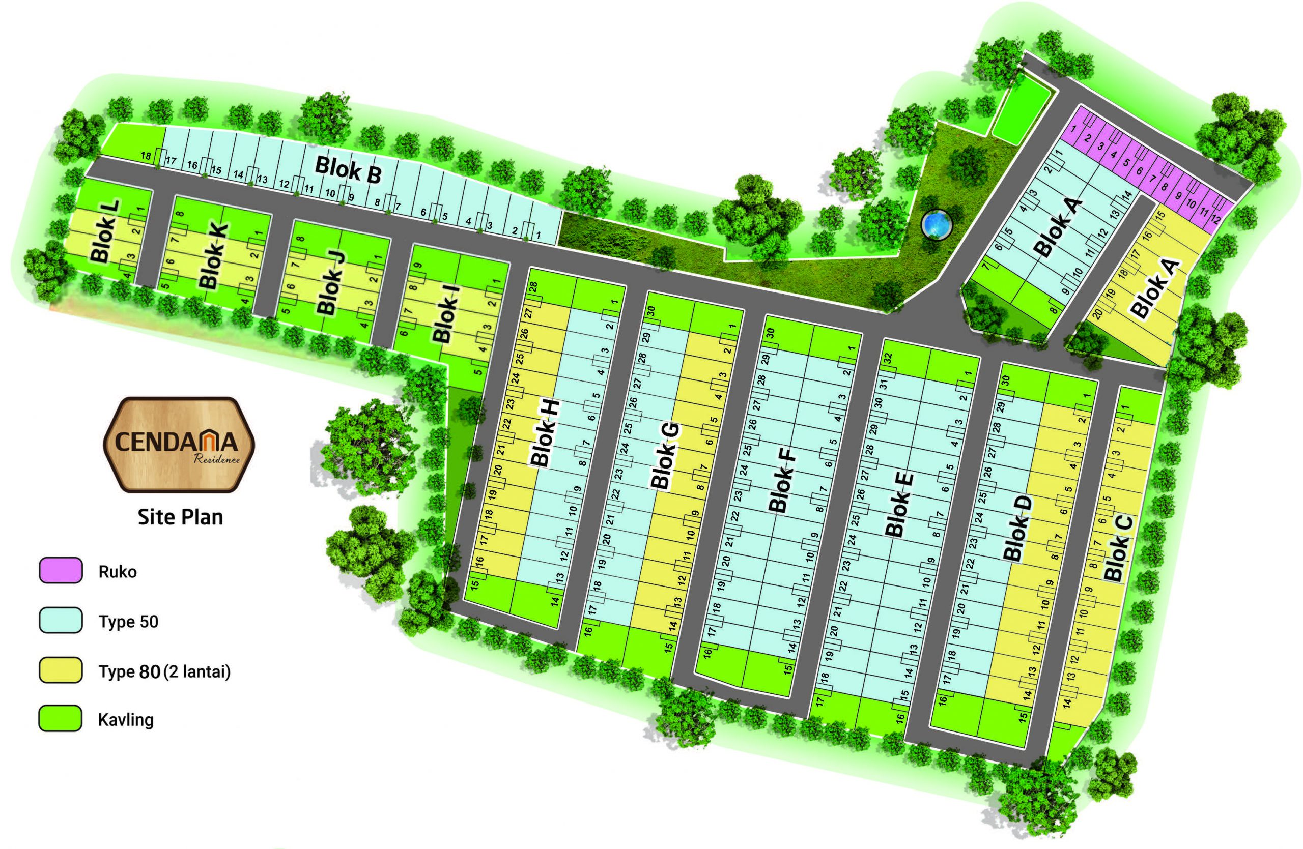 site plan cendana residence syariah