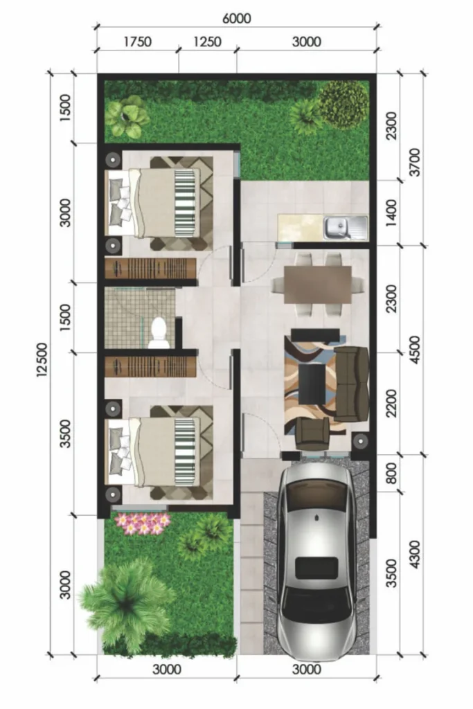 denah cendana residence 1 lantai